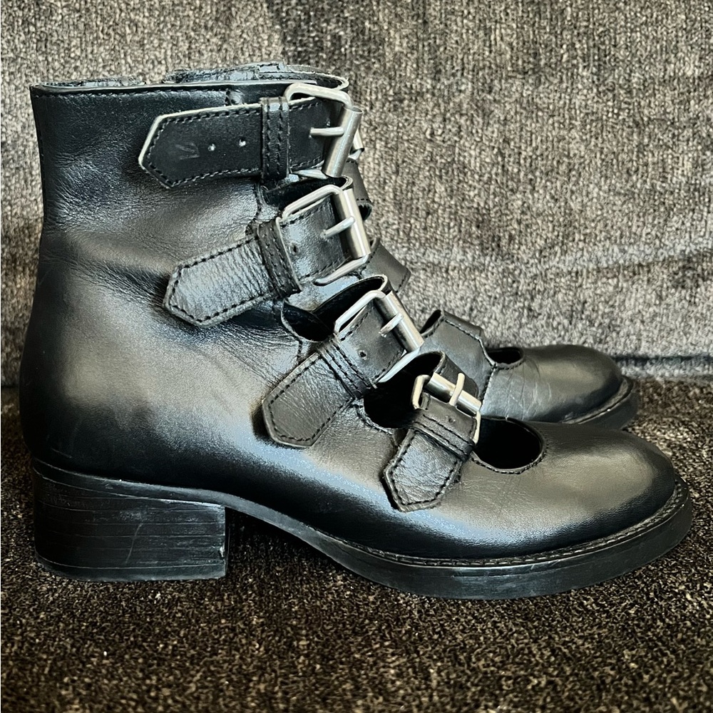ASOS multi buckle ankle bootie